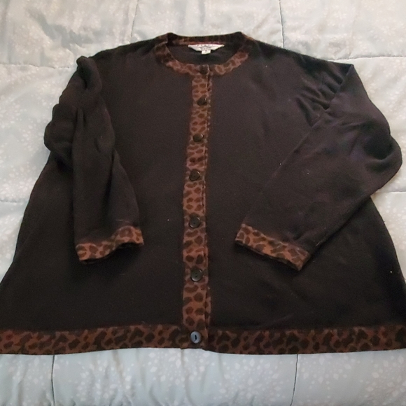 Blast black sweater with leopard print size XL - Picture 1 of 3
